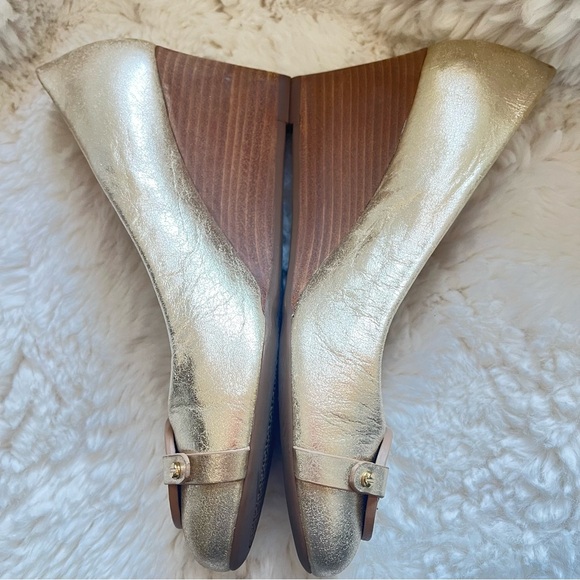 Tory Burch Mini Miller Wedge Gold 7 - Picture 9 of 13